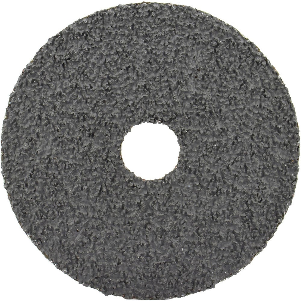 Fiber Disc:  4-1/2" Disc Dia, 5/8-11 Hole, Threaded Arbor Hole, 50 Grit, Ceramic Alumina