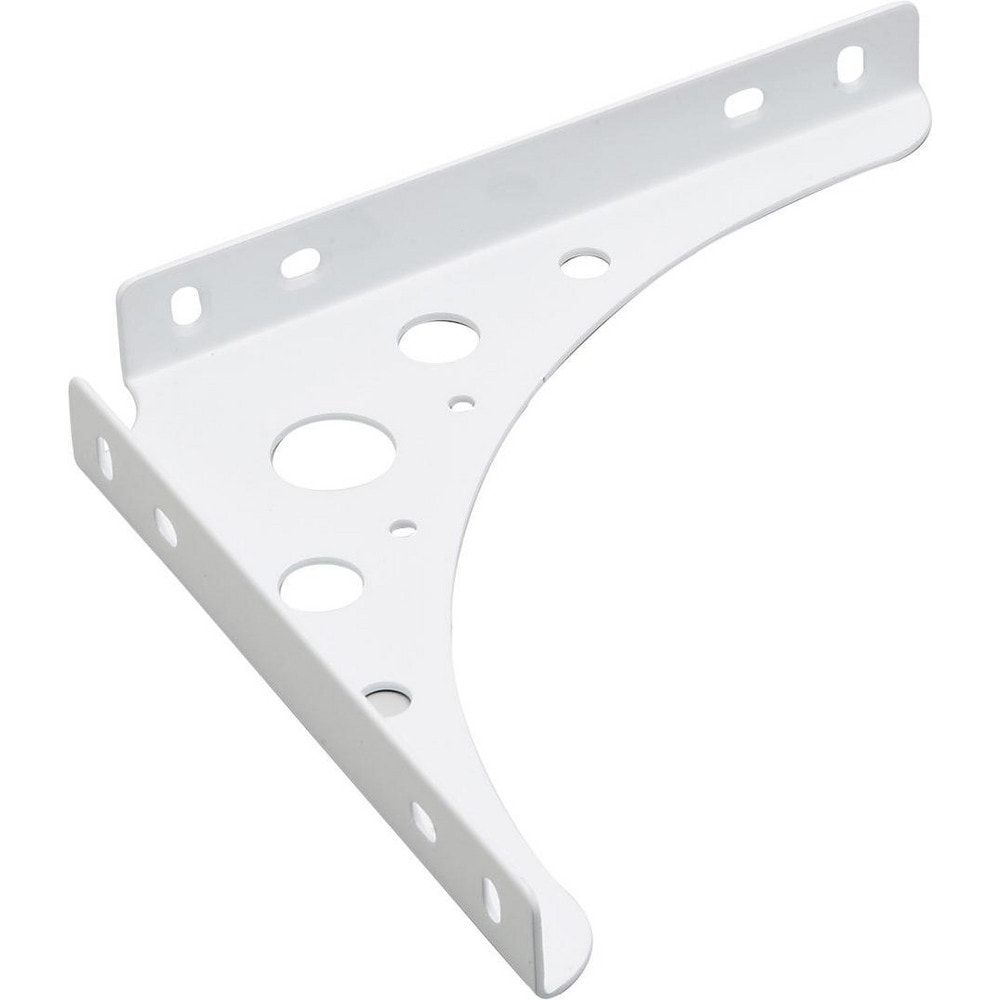 Brackets; Bracket Type: Shelf Bracket; Mount Type: Screw-On; Length (Inch): 10 in; Bracket Material: Steel; Load Capacity: 132; Overall Width: 1 in; Finish: White