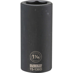 Impact Socket: 3/4" Drive, 1-1/16" Socket, Hex Drive