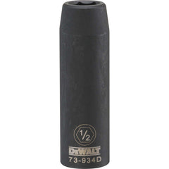 Impact Socket: 1/2" Drive, 1/2" Socket, Hex Drive