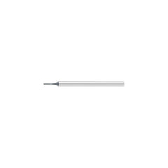 Ball End Mill: 0.20 mm Dia, 0.20 mm LOC, 2 Flute, Solid Carbide