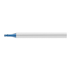 Ball End Mill: 0.30 mm Dia, 0.24 mm LOC, 2 Flute, Solid Carbide
