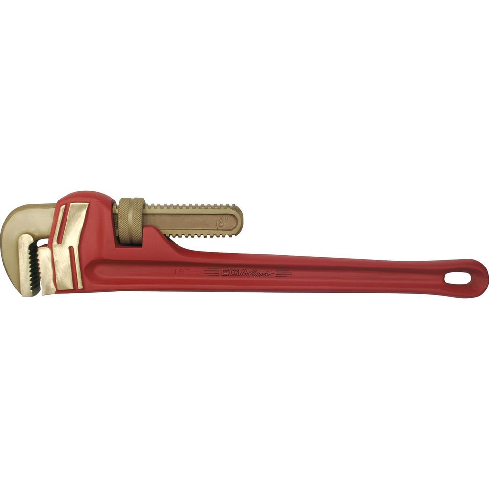 Pipe Wrenches; Wrench Type: NonSparking, Pipe Wrench, Heavy-Duty Pipe; Maximum Pipe Capacity (Inch): 1-1/2; Overall Length (Inch): 10; Material: Beryllium Copper; Jaw Texture: Serrated