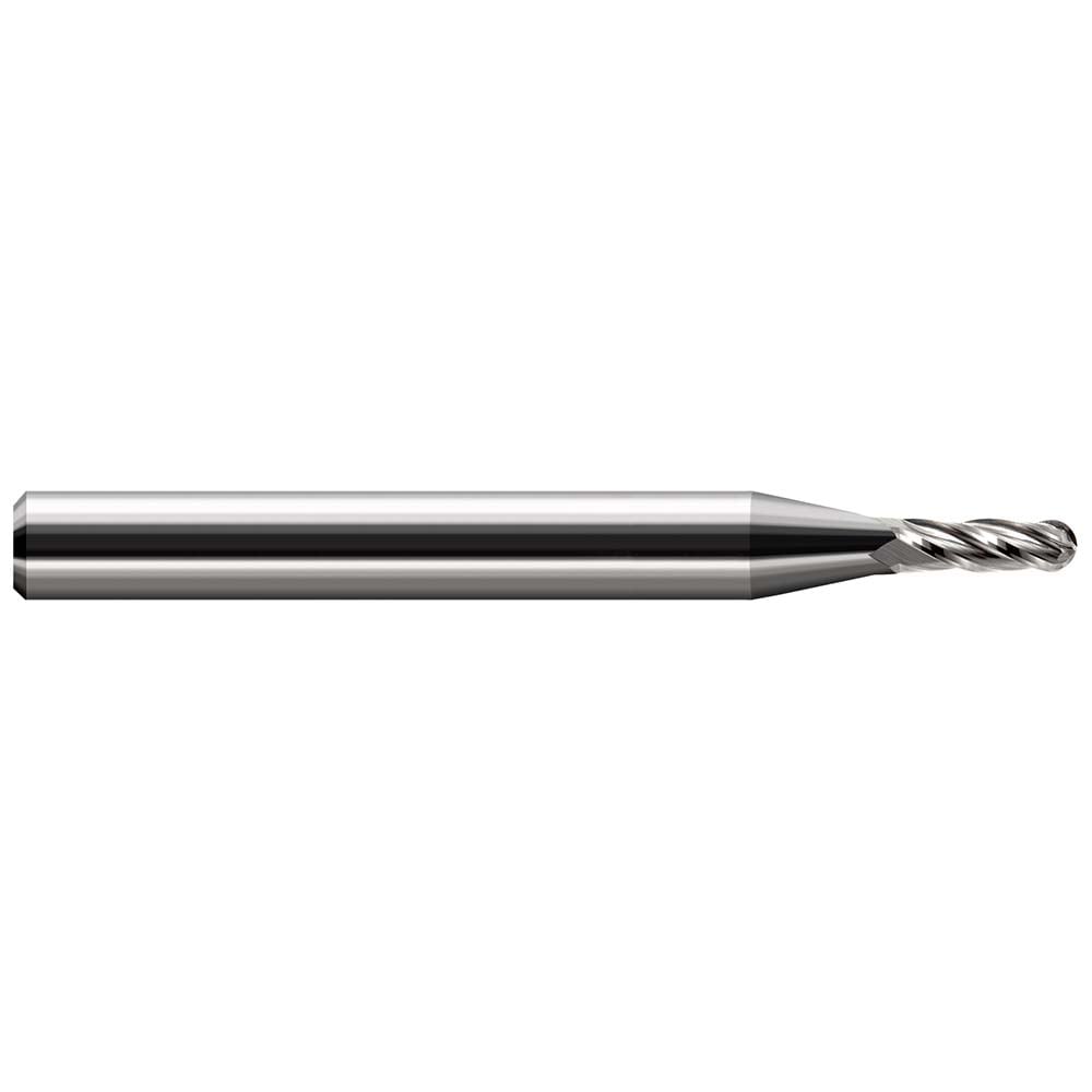 Ball End Mill: 3/8" Dia, 1" LOC, 2 Flute, Solid Carbide