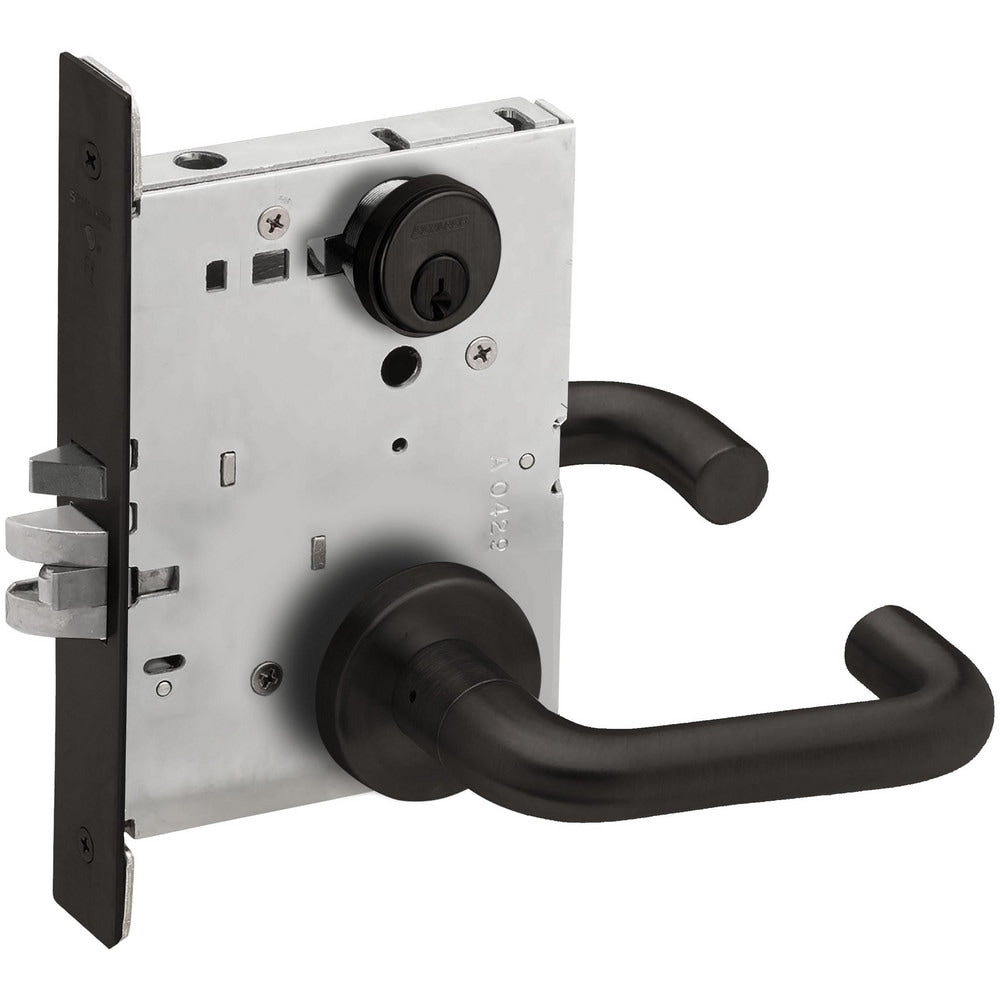 Lever Locksets; Lockset Type: Classroom; Key Type: Keyed Different; Back Set: 2-3/4; Cylinder Type: Conventional; Material: Metal; Door Thickness: 1-3/4; Finish: Flat Black Coated