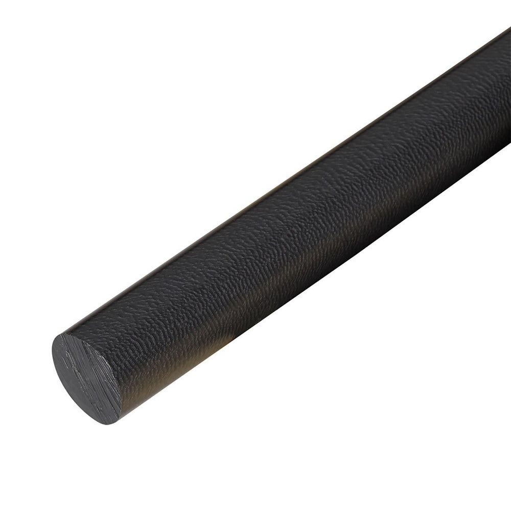 Plastic Rod: 24" Long, 3" Dia, Black, Opaque, 5000 - 1000 psi Tensile Strength