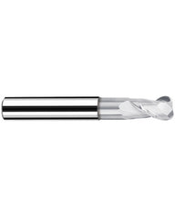 25 mm Cutting Dia. × 25 mm Shank Dia. × 27 mm LOC × 132 mm OAL, 2 Flute, Carbide, Uncoated, Corner Radius, AX-RV2