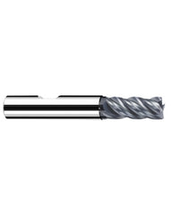 1 mm Cutting Dia. × 6 mm Shank Dia. × 5 mm LOC × 57 mm OAL, 4 Flute, Carbide, Polychrom, Square Endmill, Favora