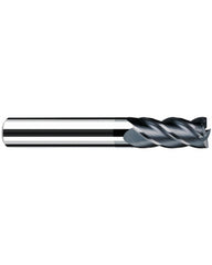 1/2″ Cutting Dia. × 1/2″ Shank Dia. × 1″ LOC × 3″ OAL, 4 Flute, Carbide, Polychrom, Square Endmill, Favora