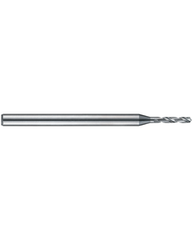 1.86 mm Dia. × 3 mm Shank Dia. × 38 mm OAL × 8.4 mm LCF, 120 Degrees, 5xD, 2 Flute, Uncoated - Solid Carbide Drills