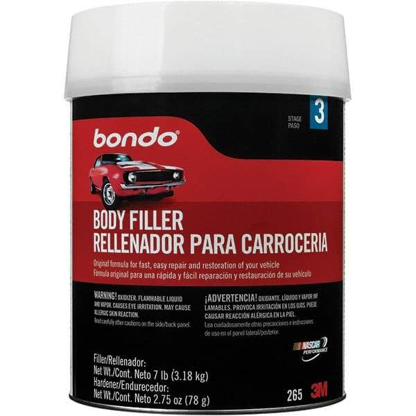 3M - Body Filler - 7 Lb Body Filler, 2-3/4 oz Cream Hardener - Exact Industrial Supply