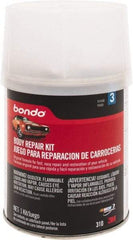 3M - 4 Piece Body Repair Kit - 16 oz Body Filler, .50 oz Cream Hardener, Metal Body Patch, Spreader - Exact Industrial Supply