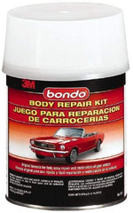 3M - 4 Piece Body Repair Kit - 32 oz Body Filler, .75 oz Cream Hardener, Metal Body Patch, Spreader - Exact Industrial Supply