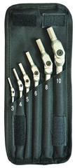 6 Piece - 3 - 10mm -Chrome HexPro Pivot Head Hex Wrench Set - Exact Industrial Supply