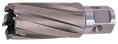 Annular Cutter: 0.748″ Dia, 1-3/8″ Depth of Cut, Carbide Tipped 3/4″ Shank Dia, 2 Flats, Bright/Uncoated