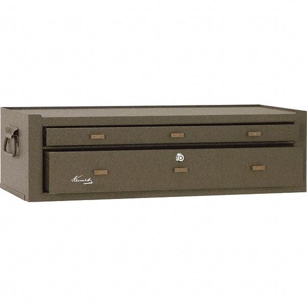 Kennedy - 2 Drawer Brown Drawer Chest Base - 28-1/8" Wide x 7-7/8" High x 9-5/8" Deep, Use with Chests 526, 52611 - Exact Industrial Supply