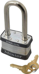 Master Lock - 2-1/2" Shackle Clearance, Keyed Alike Maximum Security Padlock - 3/8" Shackle Diam, Laminated Steel - Exact Industrial Supply