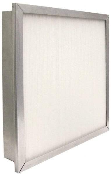PrecisionAire - 12" Noml Height x 24" Noml Width x 4" Noml Depth, 80 to 85% Capture Efficiency, Wireless Pleated Air Filter - MERV 13, Fiberglass, Integrated Metal Frame, 1,000 CFM, For Precisionaire Type 9 Holding Frame - Exact Industrial Supply