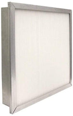 PrecisionAire - 12" Noml Height x 24" Noml Width x 4" Noml Depth, 80 to 85% Capture Efficiency, Wireless Pleated Air Filter - MERV 13, Fiberglass, Integrated Metal Frame, 1,000 CFM, For Precisionaire Type 9 Holding Frame - Exact Industrial Supply