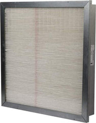 Made in USA - 24" Noml Height x 24" Noml Width x 4" Noml Depth, 85% Capture Efficiency, Wireless Pleated Air Filter - MERV 13, Microfiberglass Paper, Integrated Metal Frame, 500 Max FPM, 2,000 CFM, For Any Unit - Exact Industrial Supply