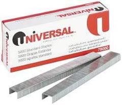 UNIVERSAL - 1/4" Leg Length, Galvanized Steel Standard Staples - 20 Sheet Capacity, For Use with All Standard Staplers - Exact Industrial Supply