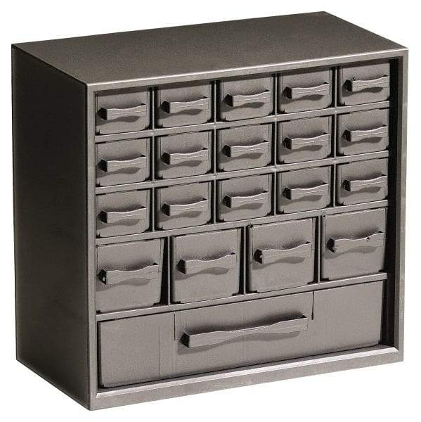 Flambeau - 20 Drawer, Small Parts Cabinet w/Conductive Drawers - 6" Deep x 12" Wide x 11-1/4" High - Exact Industrial Supply