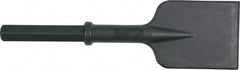Ingersoll-Rand - 5" Head Width, 18" OAL, 1-1/8" Shank Diam, Asphalt Cutter Chisel - Hex Drive, Hex Shank, Steel - Exact Industrial Supply