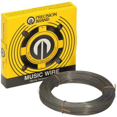 Value Collection - 29 Gage, 0.075 Inch Diameter x 68 Ft. Long, High Carbon Steel, Tempered Music Wire Coil - ASTM A228, 1 Lb. Shipping Weight - Exact Industrial Supply