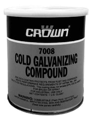 Crown - 32 oz Zinc Cold Galvanizing Compound - Comes in Bottle, Food Grade - Exact Industrial Supply