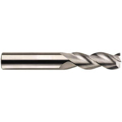 SGS - 1/2", 3 Flute, Single End, Solid Carbide, 0.03" Corner Radius End Mill - 4" OAL, 38° Helix, Right Hand Flute, 5/8" LOC, Right Hand Cut, 1-3/8" Extended Reach - Exact Industrial Supply