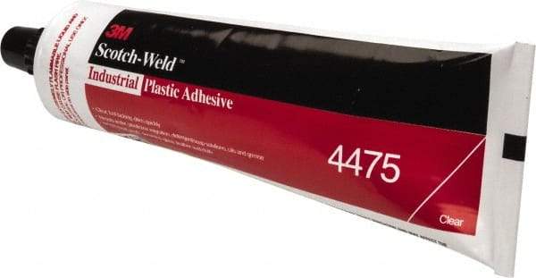 3M - 5 Fluid Ounce Container, Clear, Tube Synthetic Resin Construction Adhesive - Series 4475 - Exact Industrial Supply