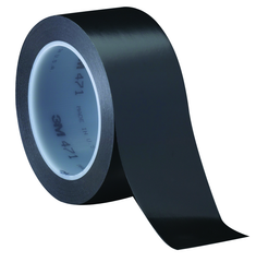 List 471 4" x 36 yds Vinyl Tape - Black - Exact Industrial Supply