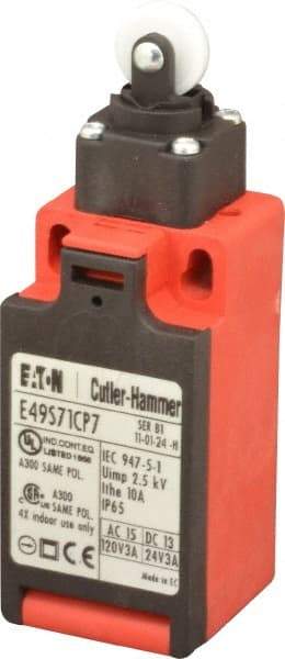 Eaton Cutler-Hammer - SPDT, NC/NO, 500 Volt, Screw Terminal, Roller Plunger Actuator, General Purpose Limit Switch - 4, 13, 4X, 6P NEMA Rating, IP65 IPR Rating, Screw Mount - Exact Industrial Supply