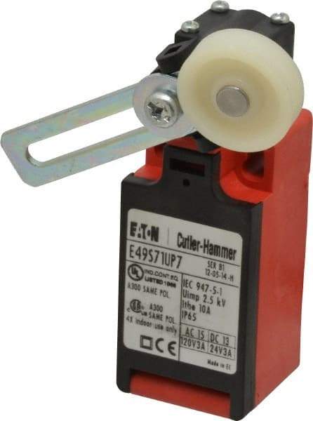 Eaton Cutler-Hammer - SPDT, NC/NO, 500 Volt, Screw Terminal, Roller Lever Actuator, General Purpose Limit Switch - 4, 13, 4X, 6P NEMA Rating, IP65 IPR Rating, Screw Mount - Exact Industrial Supply