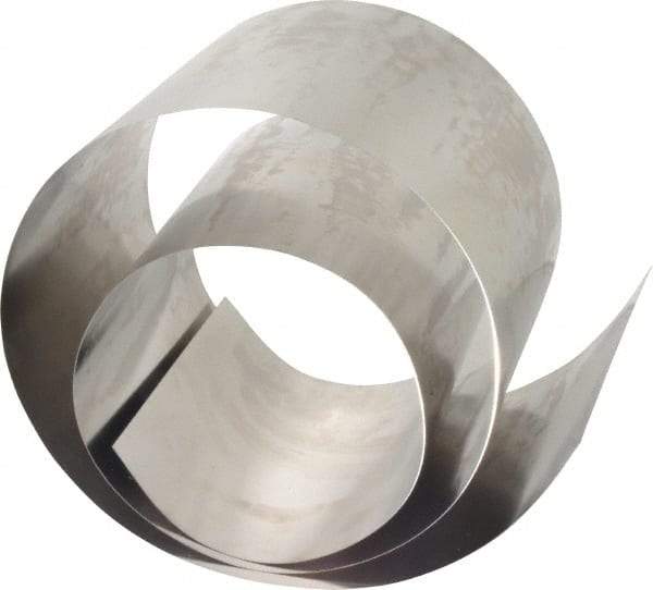 Made in USA - 50 Inch Long x 6 Inch Wide x 0.01 Inch Thick, Roll Shim Stock - Stainless Steel - Exact Industrial Supply