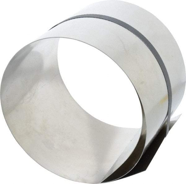 Made in USA - 50 Inch Long x 6 Inch Wide x 0.02 Inch Thick, Roll Shim Stock - Stainless Steel - Exact Industrial Supply