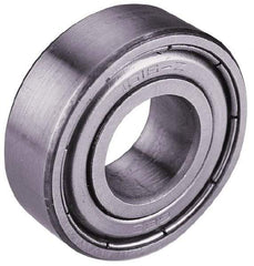 Value Collection - 7/8" Bore Diam, 2" OD, Double Shield Semi Ground Extra Light Radial Ball Bearing - 9/16" Wide, 1 Row, Round Bore, 1,565 Lb Static Capacity, 2,914 Lb Dynamic Capacity - Exact Industrial Supply