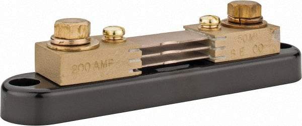 Simpson Electric - Panel Meter Portable Shunt - 200, 50 mV Drop, Screw Terminal, For Use with Falcon Series 200 mVDC Meters - Exact Industrial Supply