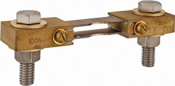Simpson Electric - Panel Meter Switchboard Shunt - 100, 50 mV Drop, Screw Terminal, For Use with Falcon Series 200 mVDC Meters - Exact Industrial Supply