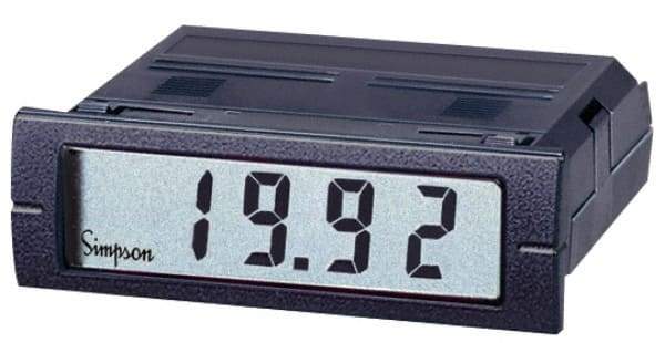 Simpson Electric - 3-1/2 Digits, Digital LCD, AC Voltmeter, Panel Meter - 4-440 Hz, 1 Megohms, 250 VAC, Red - Exact Industrial Supply