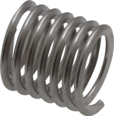 Heli-Coil - #10-32 UNF, 0.285" OAL, Free Running Helical Insert - 6-7/8 Free Coils, Tanged, 304 Stainless Steel, Bright Finish, 1-1/2D Insert Length - Exact Industrial Supply