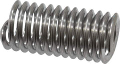 Heli-Coil - 1/4-20 UNC, 3/4" OAL, Free Running Helical Insert - 12-3/4 Free Coils, Tanged, 304 Stainless Steel, Bright Finish, 3D Insert Length - Exact Industrial Supply