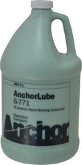 Made in USA - Anchorlube G-771, 1 Gal Bottle Cutting Fluid - Water Soluble, For Broaching, Counterboring, Drawing, Drilling, Engraving, Fly-Cutting, Hole Extruding, Milling, Piercing, Punching, Sawing, Seat Forming, Spot Facing, Tapping - Exact Industrial Supply