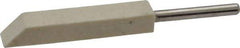 Made in USA - 1/4" Diam, 1/8" Shank Diam, Taper Shaped Mounted Bob - Medium Density, 1/4" Head Length, 1-1/2" Shank Length, Wool Felt, for Reciprocating Tools - Exact Industrial Supply