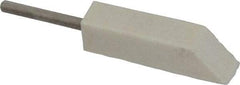 Made in USA - 3/8" Diam, 1/8" Shank Diam, Taper Shaped Mounted Bob - Medium Density, 1-1/2" Head Length, 1-1/2" Shank Length, Wool Felt, for Reciprocating Tools - Exact Industrial Supply