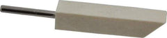 Made in USA - 3/8" Diam, 1/8" Shank Diam, Taper Shaped Mounted Bob - Hard Density, 1-3/4" Head Length, 1-1/2" Shank Length, Wool Felt, for Reciprocating Tools - Exact Industrial Supply
