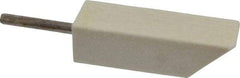 Made in USA - 1/2" Diam, 1/8" Shank Diam, Taper Shaped Mounted Bob - Hard Density, 1/2" Head Length, 1-1/2" Shank Length, Wool Felt, for Reciprocating Tools - Exact Industrial Supply