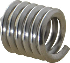 Heli-Coil - 1/4-20 UNC, 3/8" OAL, Free Running Helical Insert - 5-3/4 Free Coils, Tanged, Stainless Steel, Bright Finish, 1-1/2D Insert Length - Exact Industrial Supply