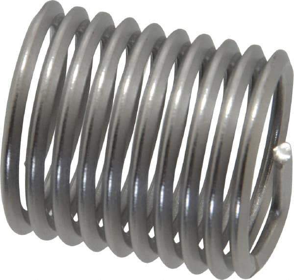 Heli-Coil - M20x2.50 Metric Coarse, 30mm OAL, Free Running Helical Insert - 13-5/8 Free Coils, Tanged, Stainless Steel, Bright Finish, 1-1/2D Insert Length - Exact Industrial Supply