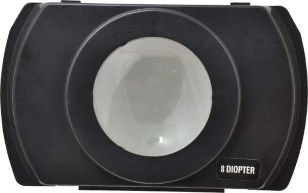 Electrix - 4 Diopter, 3" Wide, Task & Machine Light Magnifier Lens - Black, For Use with 7450 & 7452 Magnifiers - Exact Industrial Supply